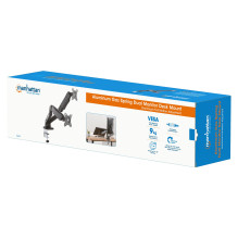 MANHATTAN dual monitor mount, gas spring, aluminum