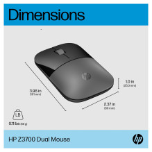 HP Z3700 dviguba sidabrinė pelė
