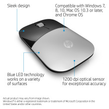 HP Z3700 sidabrinė belaidė pelė