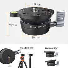 Tripod Head - KF Concept LB-60 360° Rotation 10 kg Load Capacity