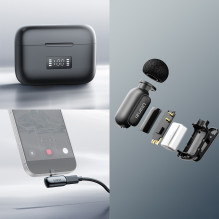 Mikrofono sistema - ULANZI A30 Tiny Mic USB-C, 2 siųstuvai, 50m nuotolis