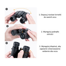 Optinis prietaisas - K&amp;F Concept 8x21 BaK4 atsparūs vandeniui žiūronai IP65