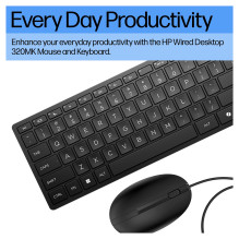 HP Wired Desktop 320MK Mouse and keyboard