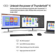 HP serijos 7 Pro 31,5 colio 4K „Thunderbolt 4“ monitorius – 732 pikselių kompiuterio monitorius