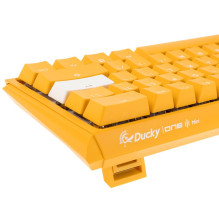 Ducky One 3 geltona mini žaidimų klaviatūra RGB LED - MX-Clear JAV USB anglų kalba