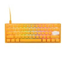 Ducky One 3 geltona mini žaidimų klaviatūra RGB LED - MX-Clear JAV USB anglų kalba