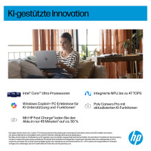 HP OmniBook X Flip 16" 3K lietimui jautrus ekranas su Core Ultra 5 226V 16GB / 512GB SSD Windows 11 Home