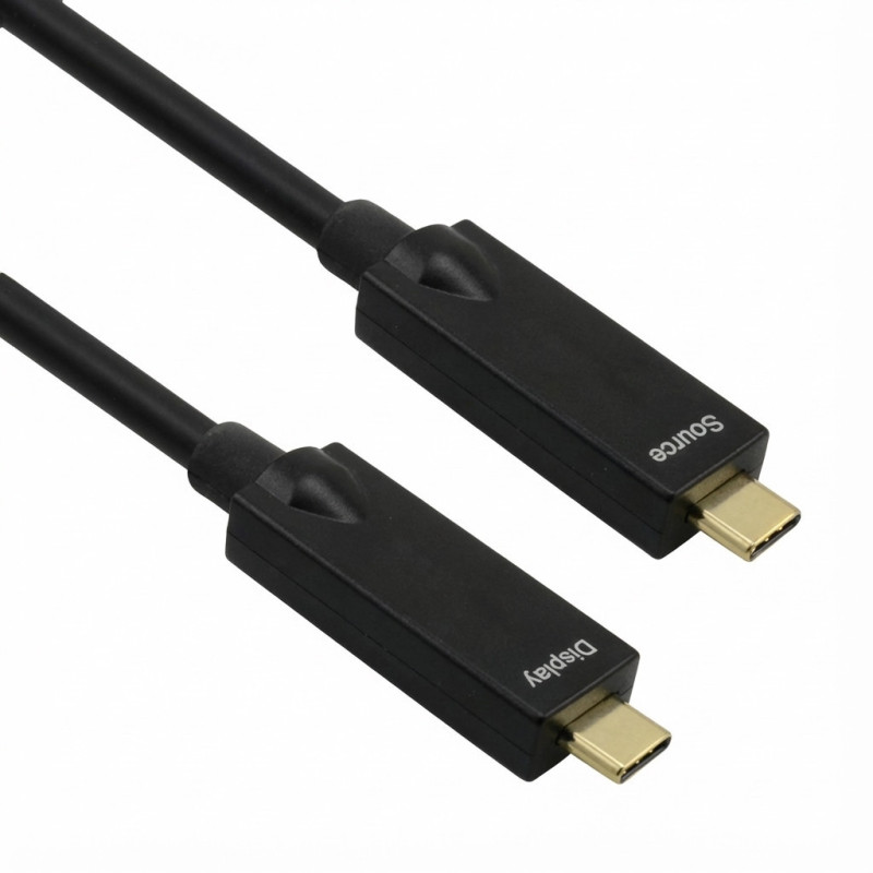 ROLINE USB 3.2 Gen 2 kabelis, AOC, CC, ST / ST, 10Gbit/s, 4K60Hz, PD (maitinimo tiekimas) 60W, juodas, 15 m