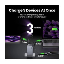 „Ugreen Nexode Pro EU“ 3 prievadų „GaN PD“ greitasis įkroviklis su USB-C laidu „Ugreen Nexode Pro EU“ 3 prievadų „GaN PD“ greitasis įkroviklis su USB-C laidu