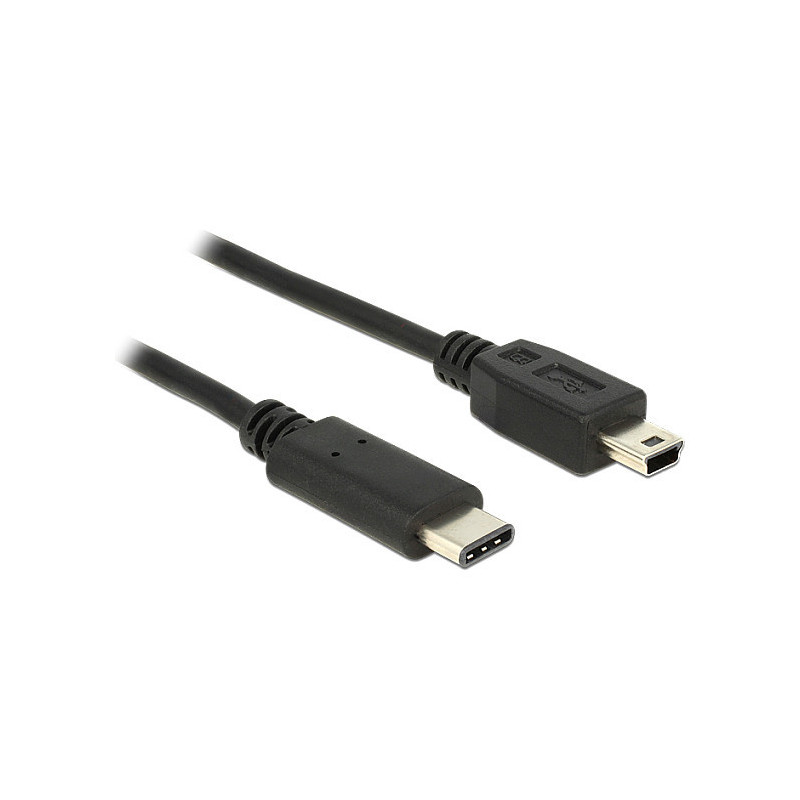 DeLOCK 0,5 m, USB2.0-C / USB2.0 Mini-B USB kabelis