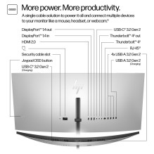 HP serijos 7 Pro 37,5 colio WQHD+ Thunderbolt 4 monitorius – 738pu kompiuterio monitorius