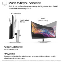 HP serijos 7 Pro 37,5 colio WQHD+ Thunderbolt 4 monitorius – 738pu kompiuterio monitorius