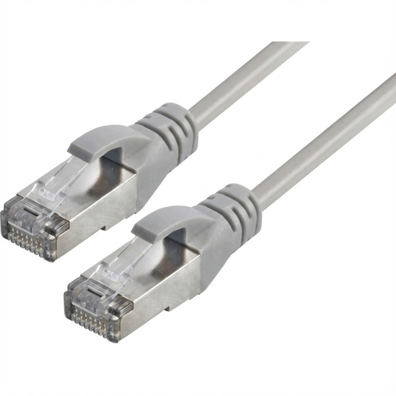 Captiva Cable Patch Cable CAT 6a Cable for Network, LAN and Ethernet 1m Grey