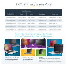 „StarTech.com“ 13MAM-PRIVACY-SCREEN ekrano privatumo filtras