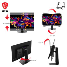 MSI MPG 321URXDE QD-OLED (80 cm (31.5 inches), black, UltraHD / 4K, QD-OLED, Adaptive-Sync, USB-C, 240Hz panel)