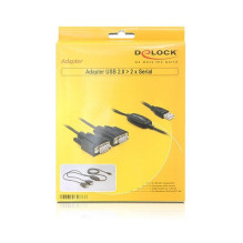 DeLOCK 2x RS232 / USB 2.0 serial cable