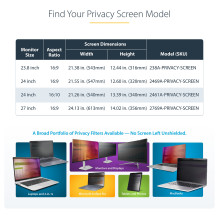 StarTech.com 2461A-PRIVACY-SCREEN display privacy filter StarTech.com 2461A-PRIVACY-SCREEN display privacy filter