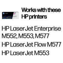 HP 508X didelės talpos rausvai raudona originali LaserJet tonerio kasetė HP 508X didelės talpos rausvai raudona originali LaserJet tonerio kasetė