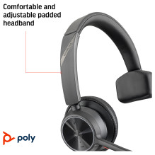 „HP Poly Voyager 4310 Microsoft Teams“ sertifikuotos USB-C ausinės + BT700 adapteris