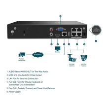 TP-Link VIGI NVR1004H-4P tinklo vaizdo įrašymo įrenginys