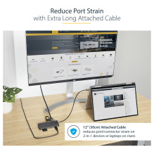 „StarTech.com 115B-USBC-MULTIPORT“ nešiojamųjų kompiuterių dokas / prievadų replikatorius