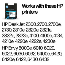HP 305 trijų spalvų originali rašalo kasetė HP 305 trijų spalvų originali rašalo kasetė