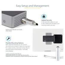 StarTech.com DK31C4DPPDUE laptop dock / port replicator