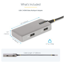 StarTech.com 103B-USBC-MULTIPORT laptop dock / port replicator