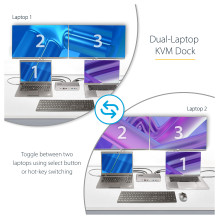 „StarTech.com“ 129UE-USBC-KVM-DOCK KVM komutatorius