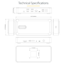 „StarTech.com“ 132UE-TB4USB4DOCK nešiojamojo kompiuterio dokas / prievadų replikatorius