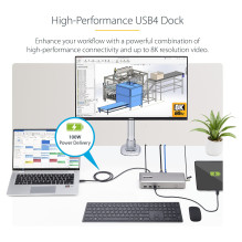 StarTech.com 155UE-USB4-DOCK laptop dock / port replicator
