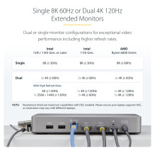 „StarTech.com 155UE-USB4-DOCK“ nešiojamojo kompiuterio dokas / prievadų replikatorius