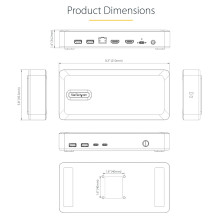 „StarTech.com 155UE-USB4-DOCK“ nešiojamojo kompiuterio dokas / prievadų replikatorius