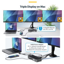 StarTech.com DK30C2DPEPRUE laptop dock / port replicator