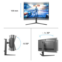 „Philips Evnia 5000 32M2C5500W/00“ kompiuterio monitorius