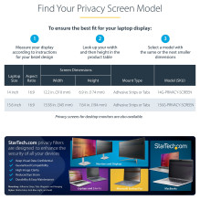 „StarTech.com“ 14G-PRIVACY-SCREEN ekrano privatumo filtras