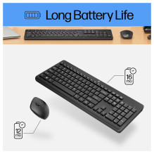 HP Wireless Keyboard and Mouse 230 White German HP Wireless Keyboard and Mouse 230 White German