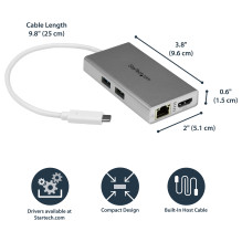 StarTech.com DKT30CHPDW laptop dock / port replicator