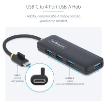 „StarTech.com“ H5C4A-USB-HUB sąsajos šakotuvas