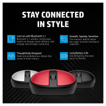 HP 240 Empire raudona Bluetooth pelė