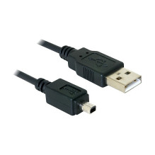 „DeLOCK“ kameros kabelis USB-B mini 4 kontaktų USB-A 1,5 m kištukas-kištukas USB kabelis