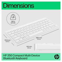 HP 350 WHT Compact Multi-Device keyboard HP 350 WHT Compact Multi-Device keyboard