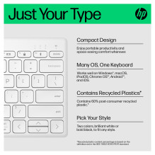 HP 350 WHT Compact Multi-Device keyboard HP 350 WHT Compact Multi-Device keyboard
