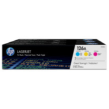 HP 126A 3-pack Cyan / Magenta / Yellow Original LaserJet Toner Cartridges toner cartridge