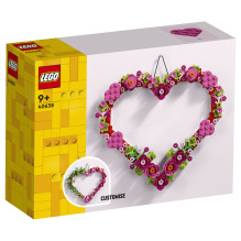 LEGO ikoniškas širdies ornamentas