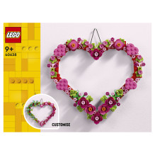LEGO ikoniškas širdies ornamentas