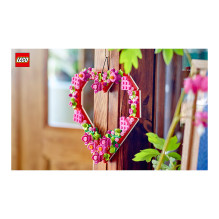 LEGO ikoniškas širdies ornamentas
