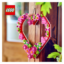 LEGO ikoniškas širdies ornamentas