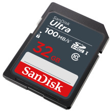 „SanDisk Ultra“ 32 GB SDHC atminties kortelė, 100 MB/s „SanDisk Ultra“ 32 GB SDHC atminties kortelė, 100 MB/s