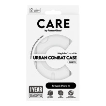 „PanzerGlass CARE™ by ® Urban Combat“ dėklas, skaidrus, su baltu „MagSafe“ dėklu, skirtu „iPhone 16“ mobiliajam telefonu „PanzerGlass CARE™ by ® Urban Combat“ dėklas, skaidrus, su baltu „MagSafe“ dėklu, skirtu „iPhone 16“ mobiliajam telefonu